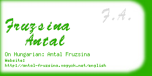 fruzsina antal business card